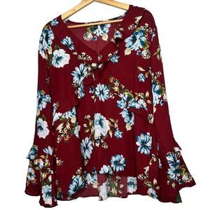 Signature Studio Bell Sleeved Ruffle Blouse